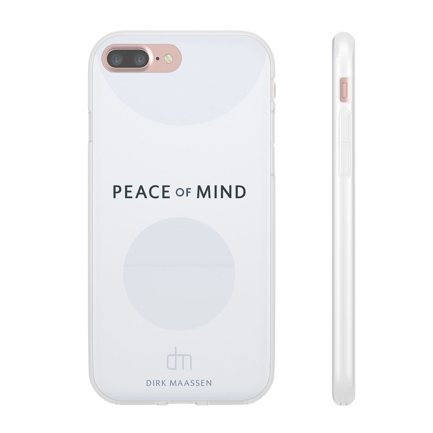 Minimalist Flexi Case - Peace of Mind, Phone Cover, Gift for Him/Her, Modern Tech Accessory, Protective Phone Skin