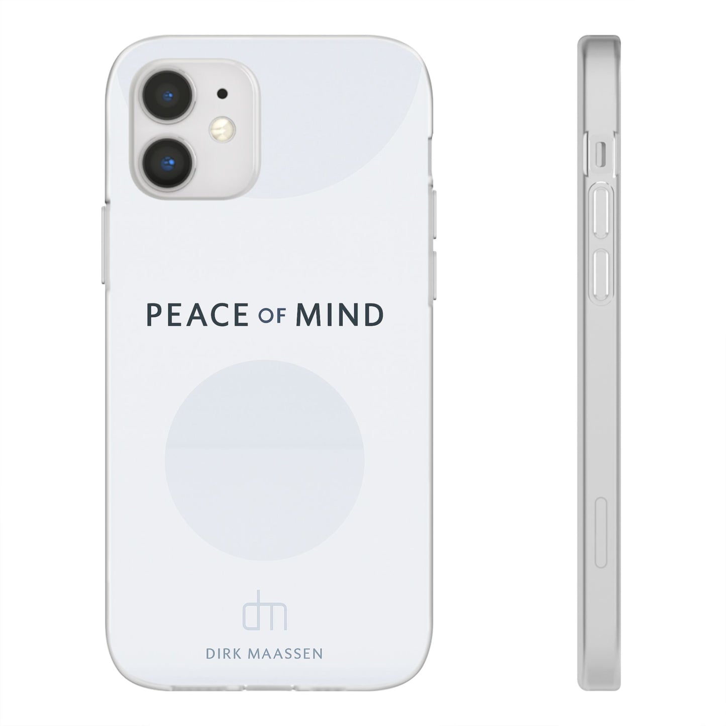 Minimalist Flexi Case - Peace of Mind, Phone Cover, Gift for Him/Her, Modern Tech Accessory, Protective Phone Skin