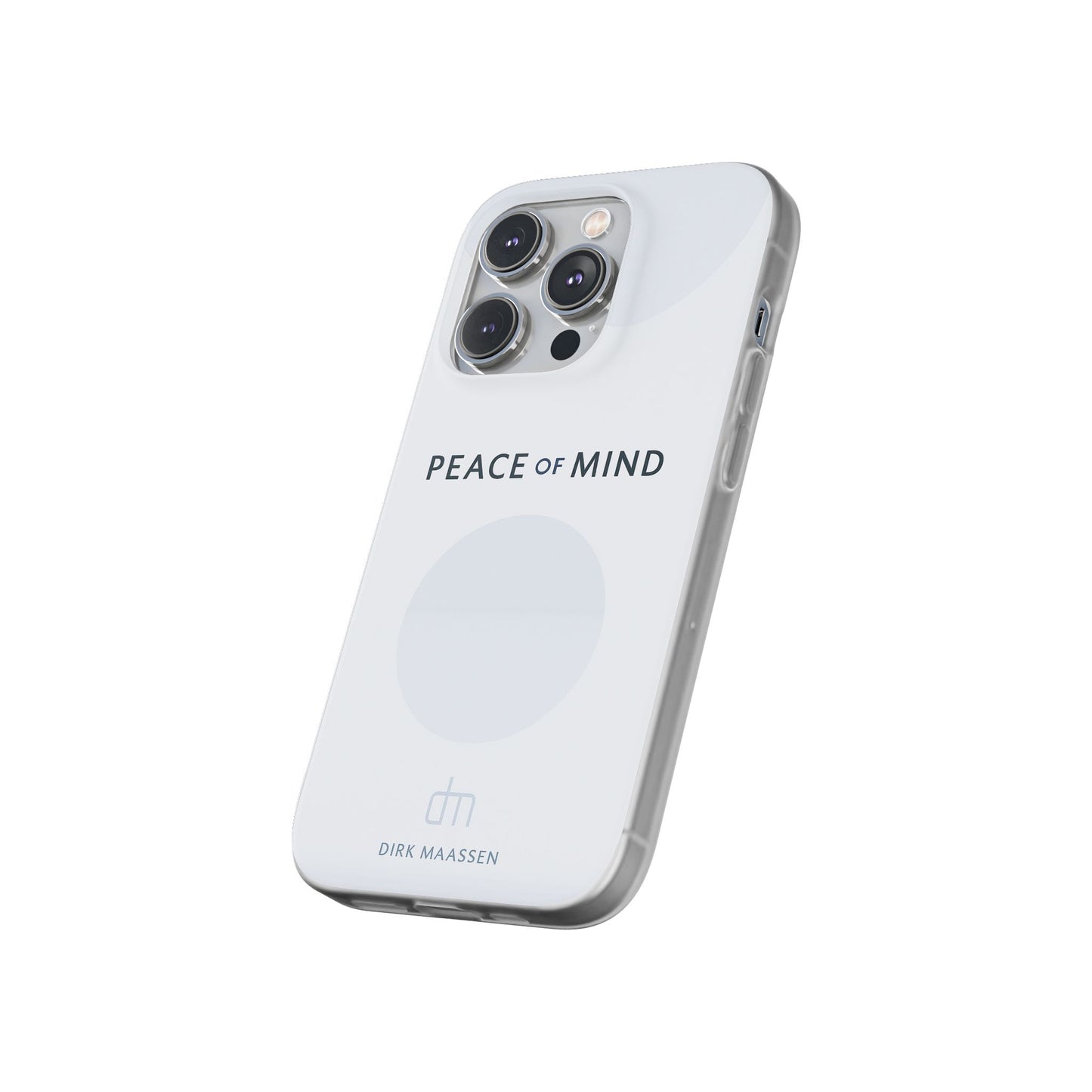 Minimalist Flexi Case - Peace of Mind, Phone Cover, Gift for Him/Her, Modern Tech Accessory, Protective Phone Skin