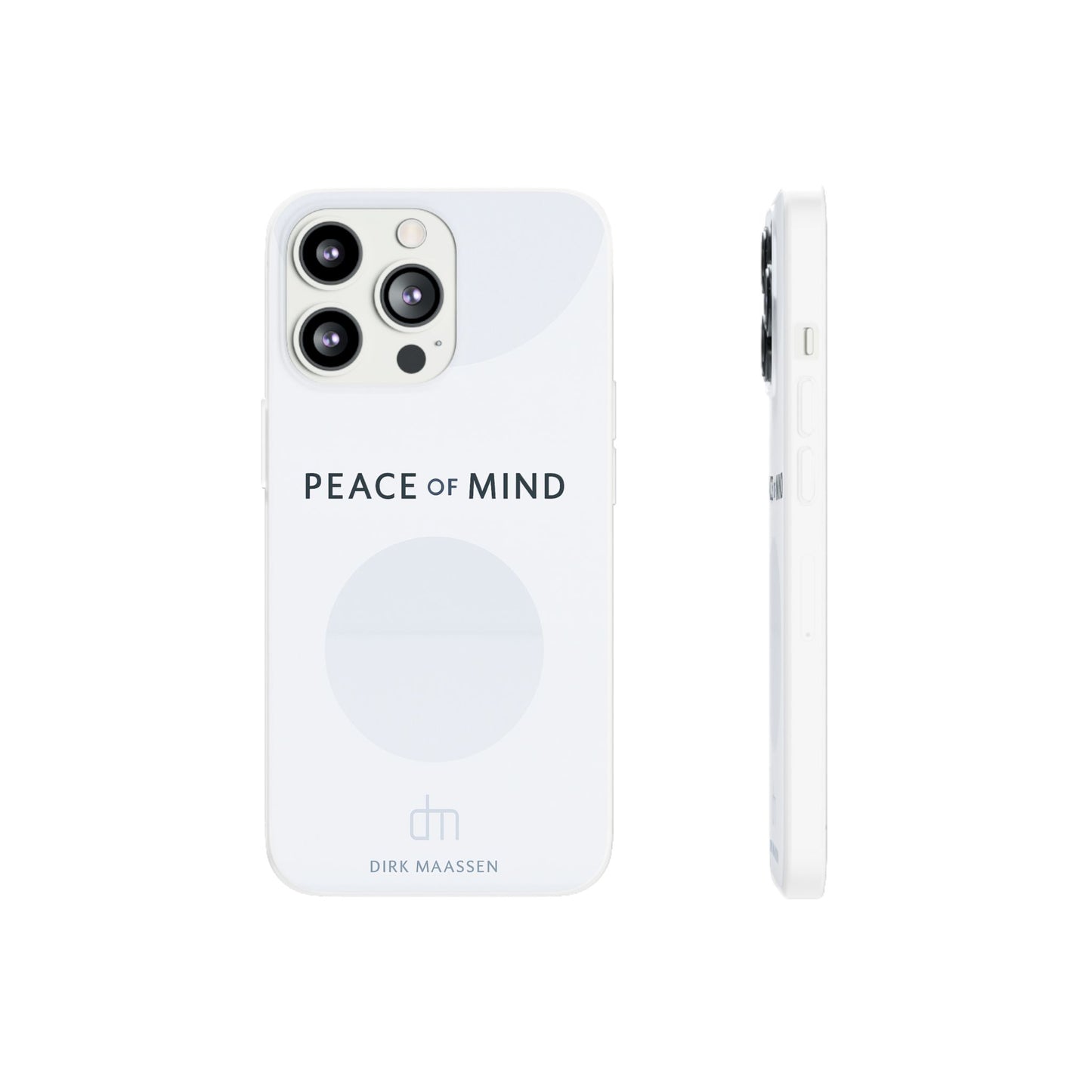 Minimalist Flexi Case - Peace of Mind, Phone Cover, Gift for Him/Her, Modern Tech Accessory, Protective Phone Skin