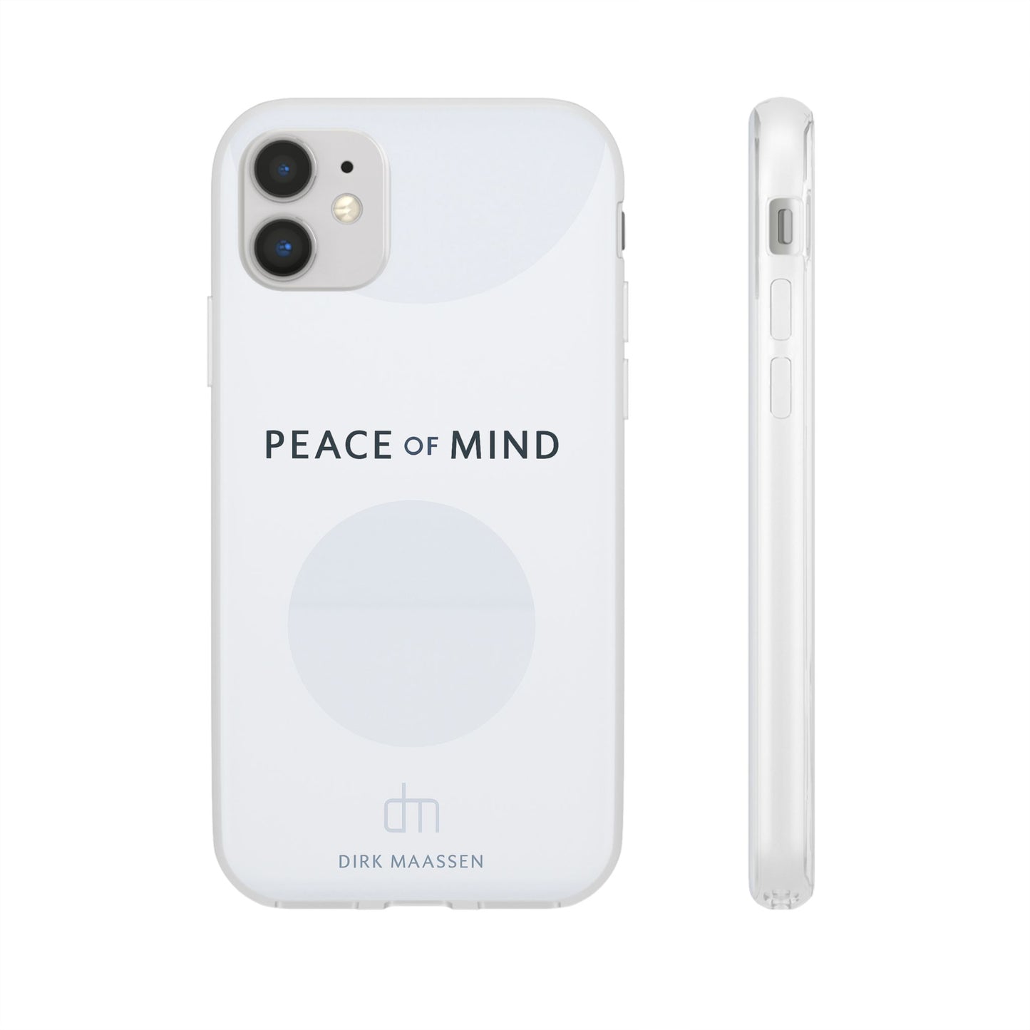 Minimalist Flexi Case - Peace of Mind, Phone Cover, Gift for Him/Her, Modern Tech Accessory, Protective Phone Skin