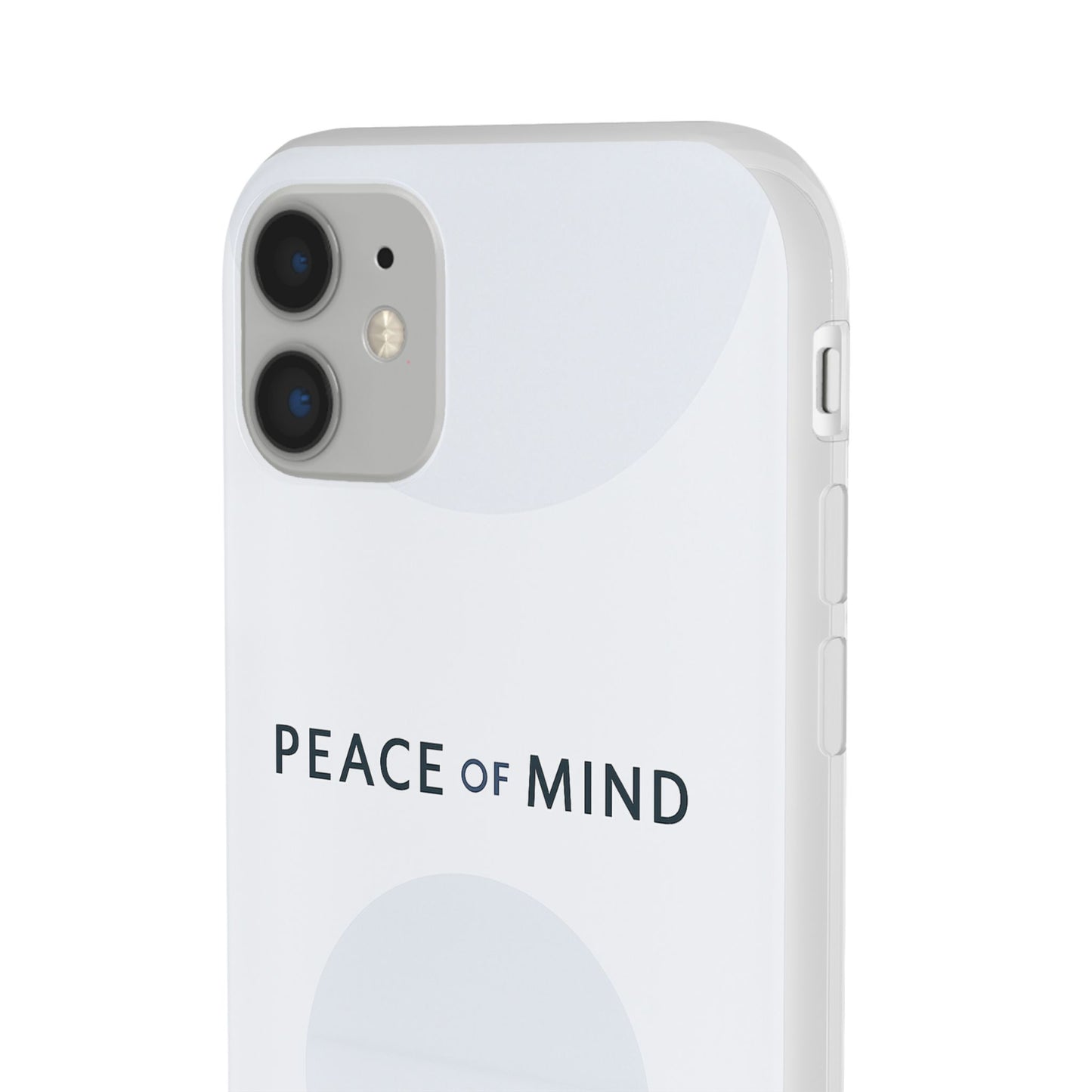 Minimalist Flexi Case - Peace of Mind, Phone Cover, Gift for Him/Her, Modern Tech Accessory, Protective Phone Skin