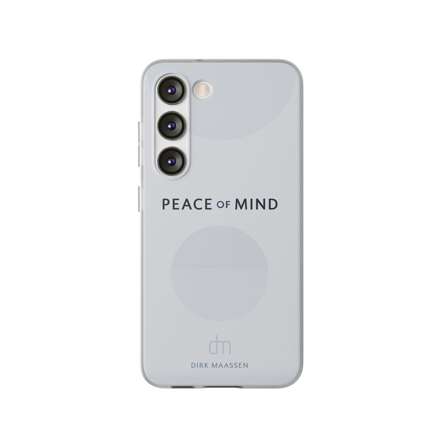 Minimalist Flexi Case - Peace of Mind, Phone Cover, Gift for Him/Her, Modern Tech Accessory, Protective Phone Skin