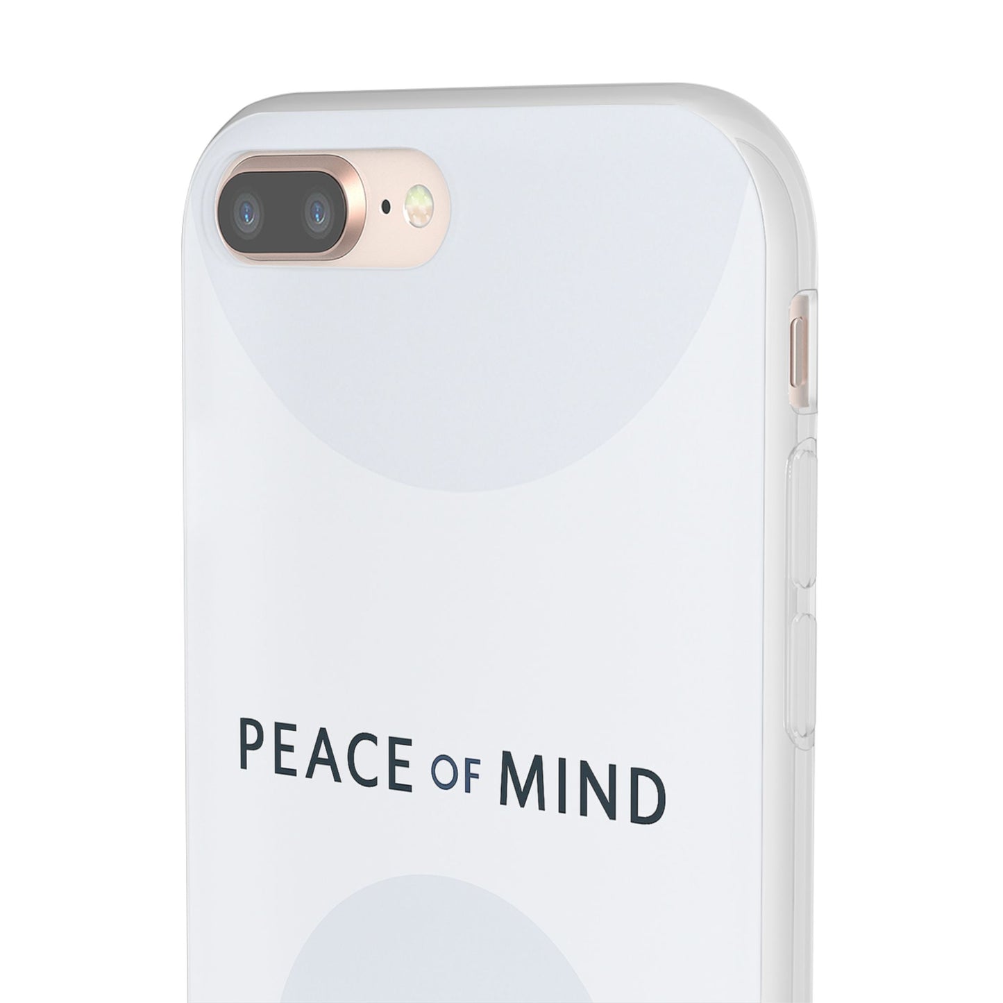 Minimalist Flexi Case - Peace of Mind, Phone Cover, Gift for Him/Her, Modern Tech Accessory, Protective Phone Skin