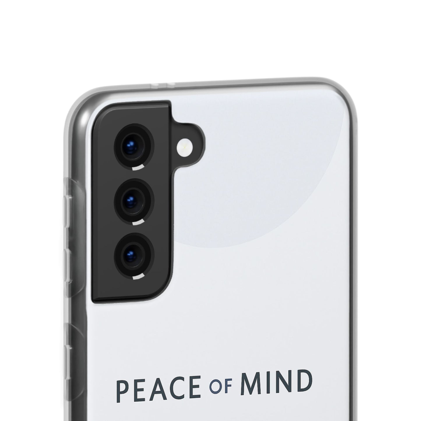 Minimalist Flexi Case - Peace of Mind, Phone Cover, Gift for Him/Her, Modern Tech Accessory, Protective Phone Skin