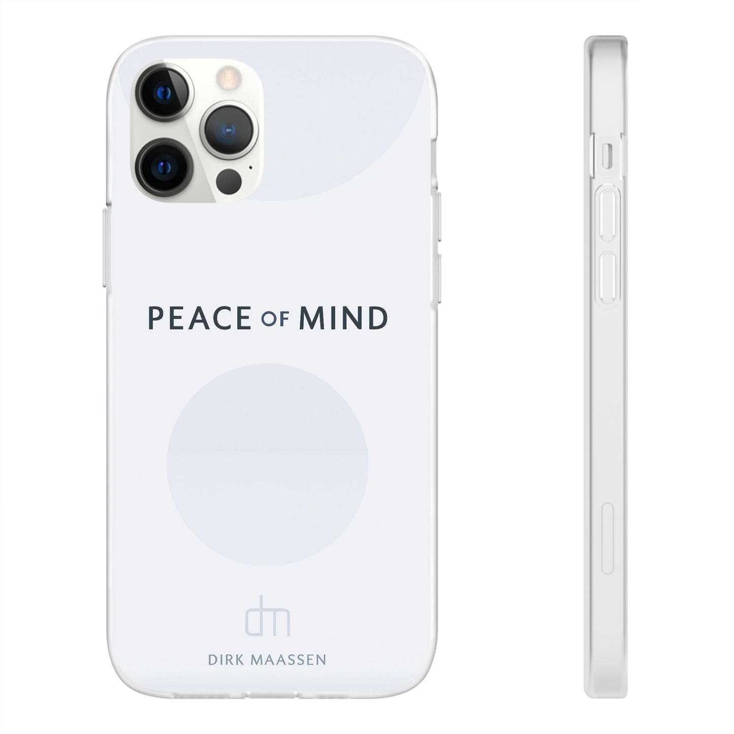 Minimalist Flexi Case - Peace of Mind, Phone Cover, Gift for Him/Her, Modern Tech Accessory, Protective Phone Skin