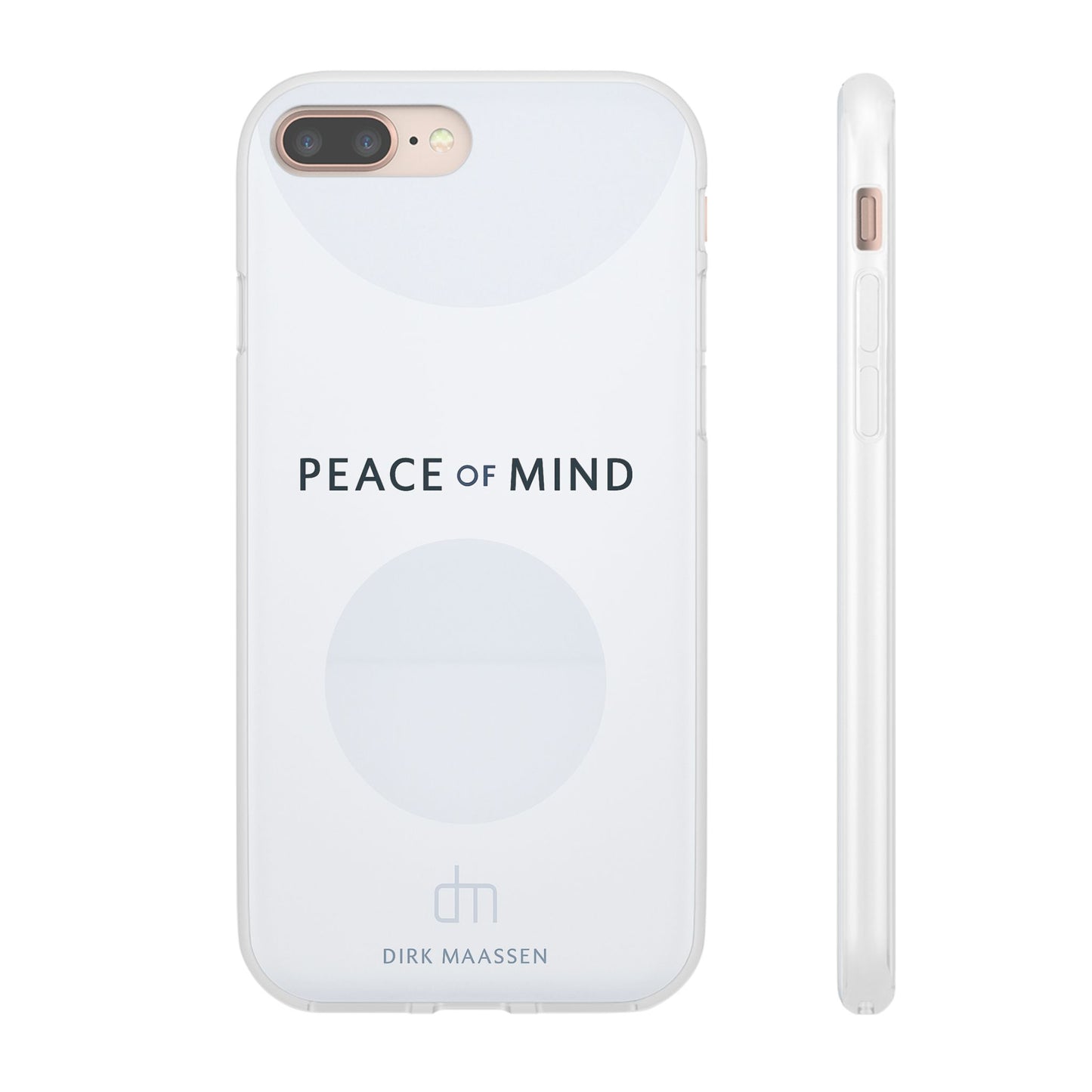Minimalist Flexi Case - Peace of Mind, Phone Cover, Gift for Him/Her, Modern Tech Accessory, Protective Phone Skin