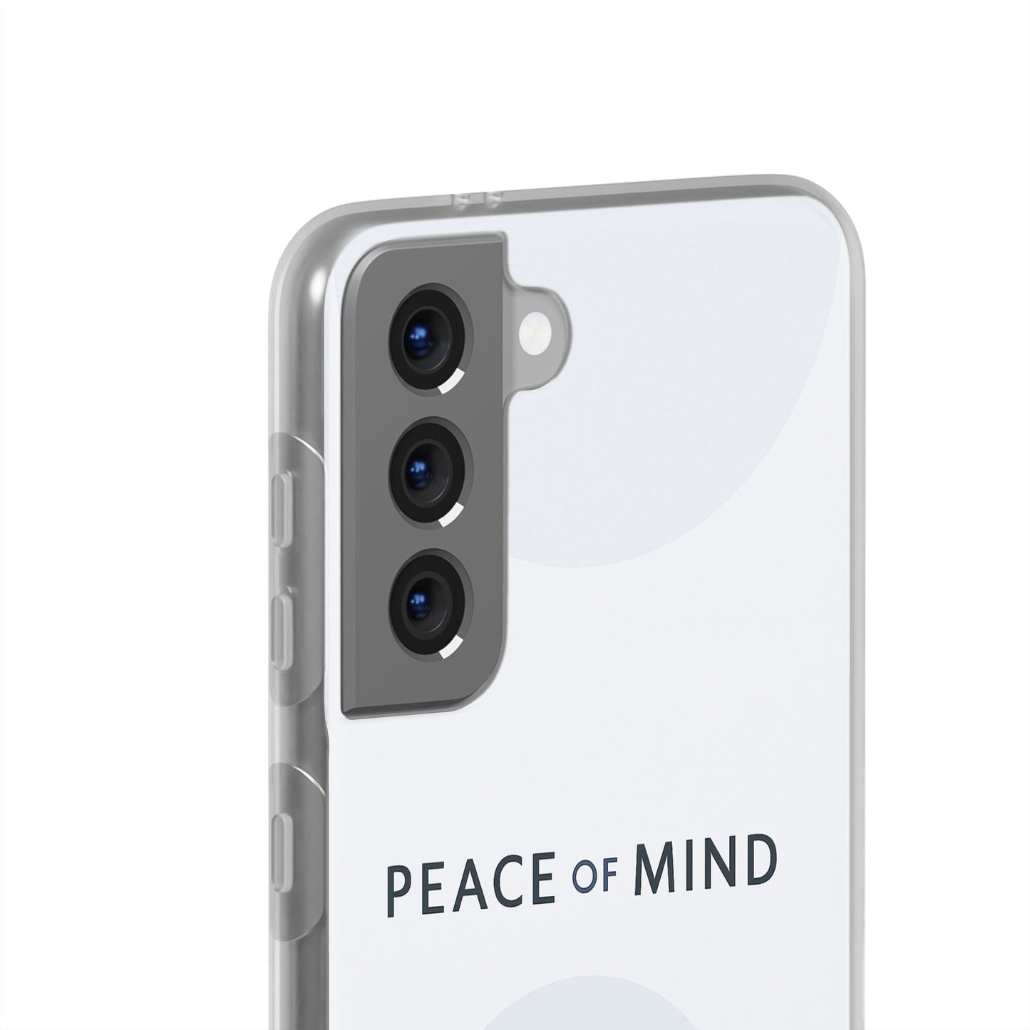 Minimalist Flexi Case - Peace of Mind, Phone Cover, Gift for Him/Her, Modern Tech Accessory, Protective Phone Skin
