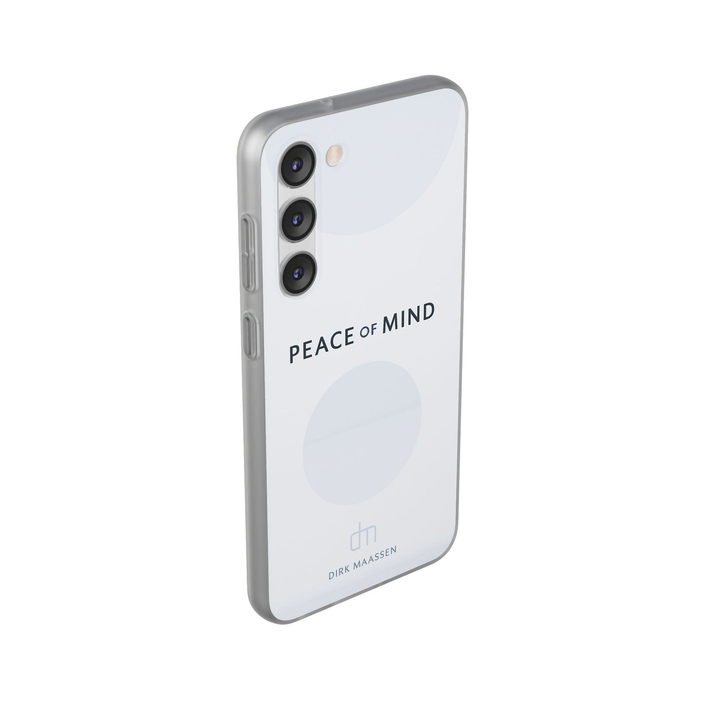 Minimalist Flexi Case - Peace of Mind, Phone Cover, Gift for Him/Her, Modern Tech Accessory, Protective Phone Skin