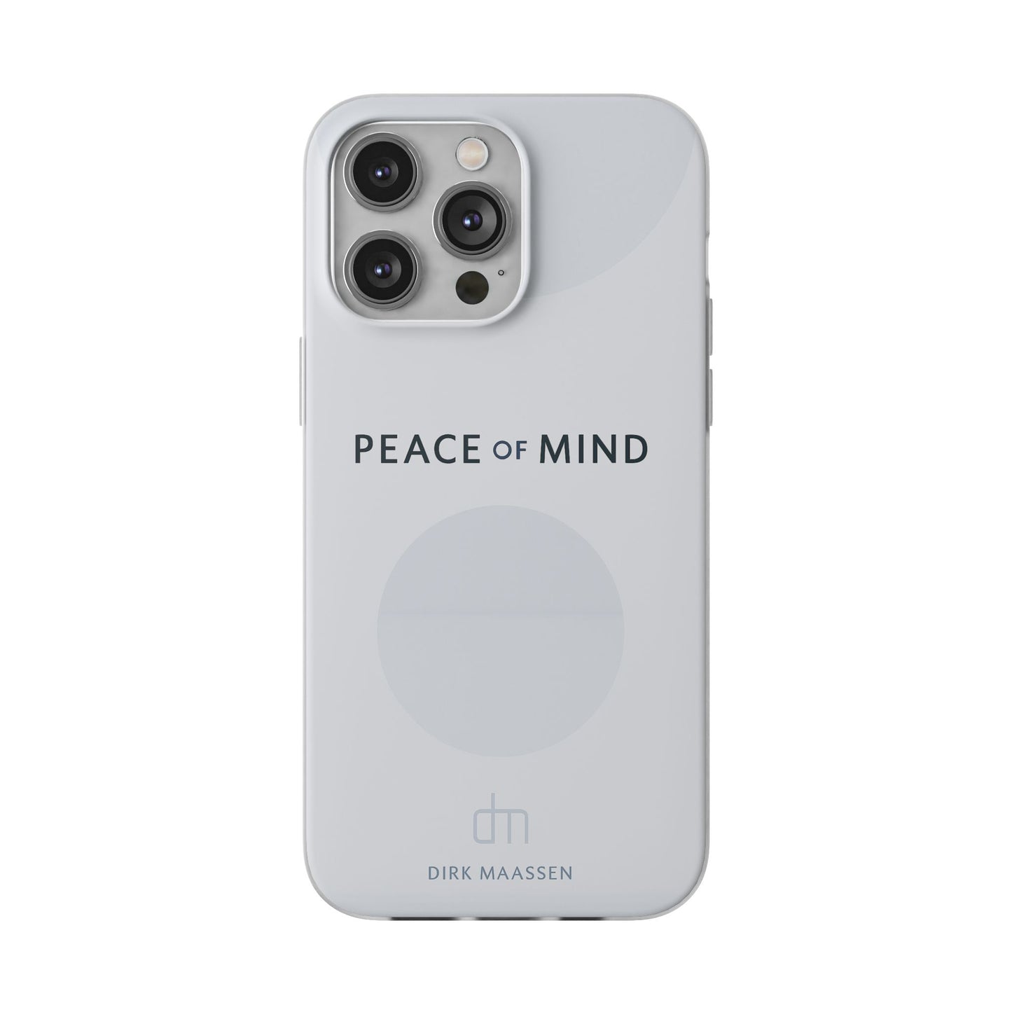Minimalist Flexi Case - Peace of Mind, Phone Cover, Gift for Him/Her, Modern Tech Accessory, Protective Phone Skin