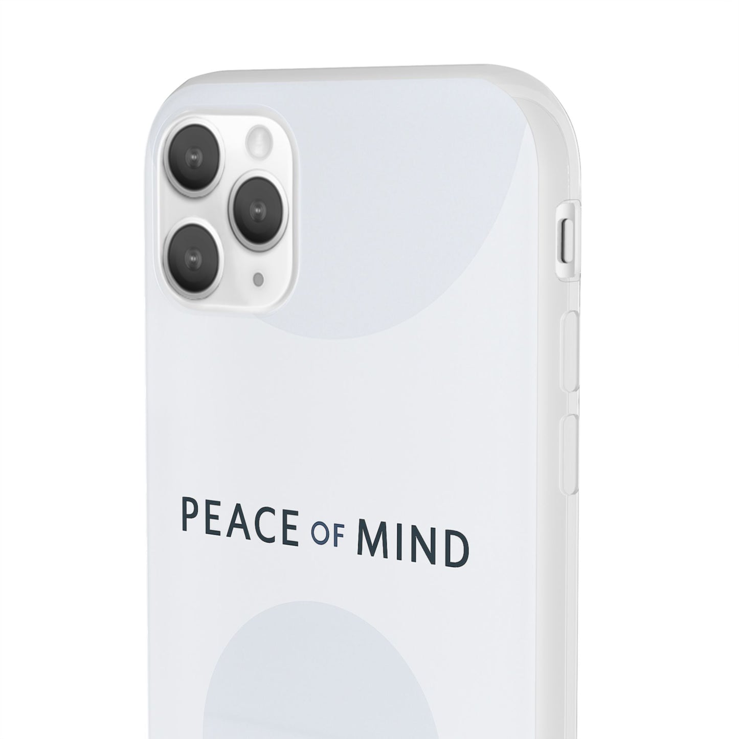 Minimalist Flexi Case - Peace of Mind, Phone Cover, Gift for Him/Her, Modern Tech Accessory, Protective Phone Skin