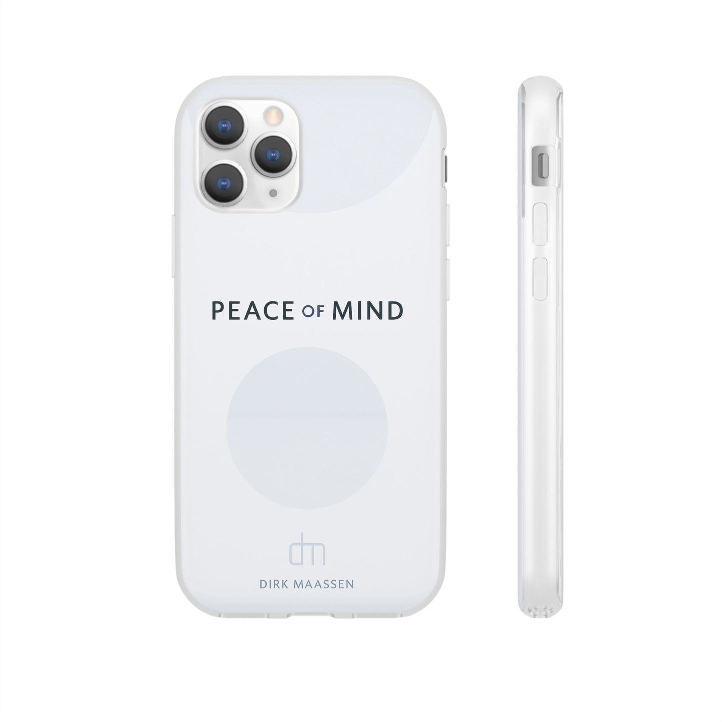 Minimalist Flexi Case - Peace of Mind, Phone Cover, Gift for Him/Her, Modern Tech Accessory, Protective Phone Skin