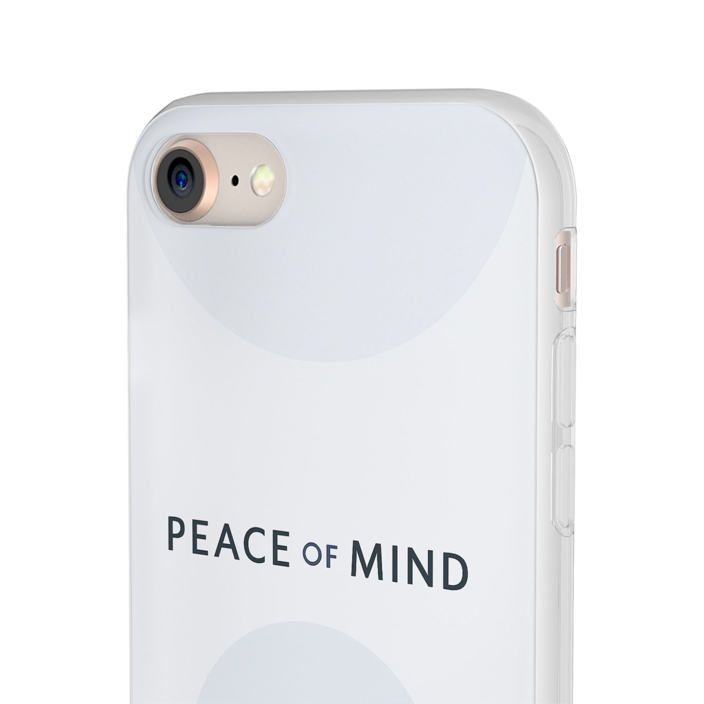 Minimalist Flexi Case - Peace of Mind, Phone Cover, Gift for Him/Her, Modern Tech Accessory, Protective Phone Skin
