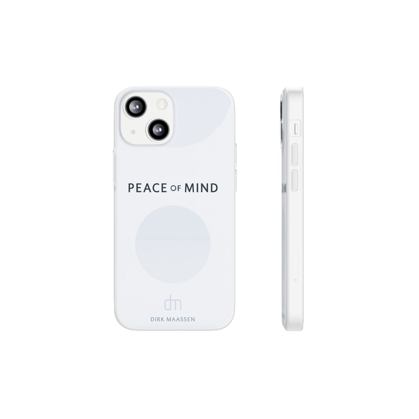 Minimalist Flexi Case - Peace of Mind, Phone Cover, Gift for Him/Her, Modern Tech Accessory, Protective Phone Skin