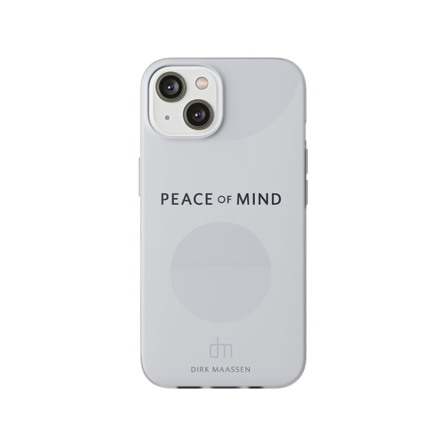 Minimalist Flexi Case - Peace of Mind, Phone Cover, Gift for Him/Her, Modern Tech Accessory, Protective Phone Skin