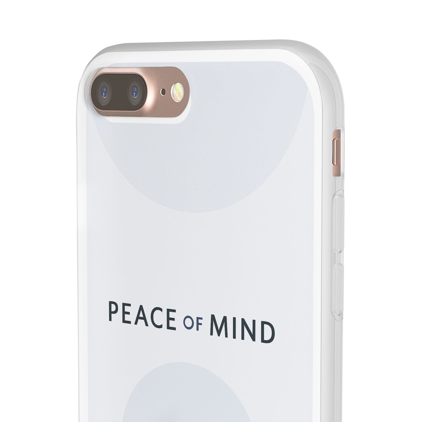 Minimalist Flexi Case - Peace of Mind, Phone Cover, Gift for Him/Her, Modern Tech Accessory, Protective Phone Skin