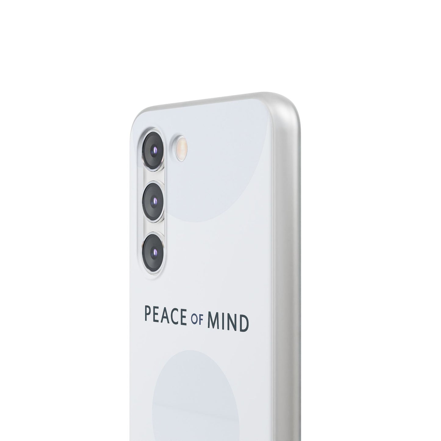 Minimalist Flexi Case - Peace of Mind, Phone Cover, Gift for Him/Her, Modern Tech Accessory, Protective Phone Skin
