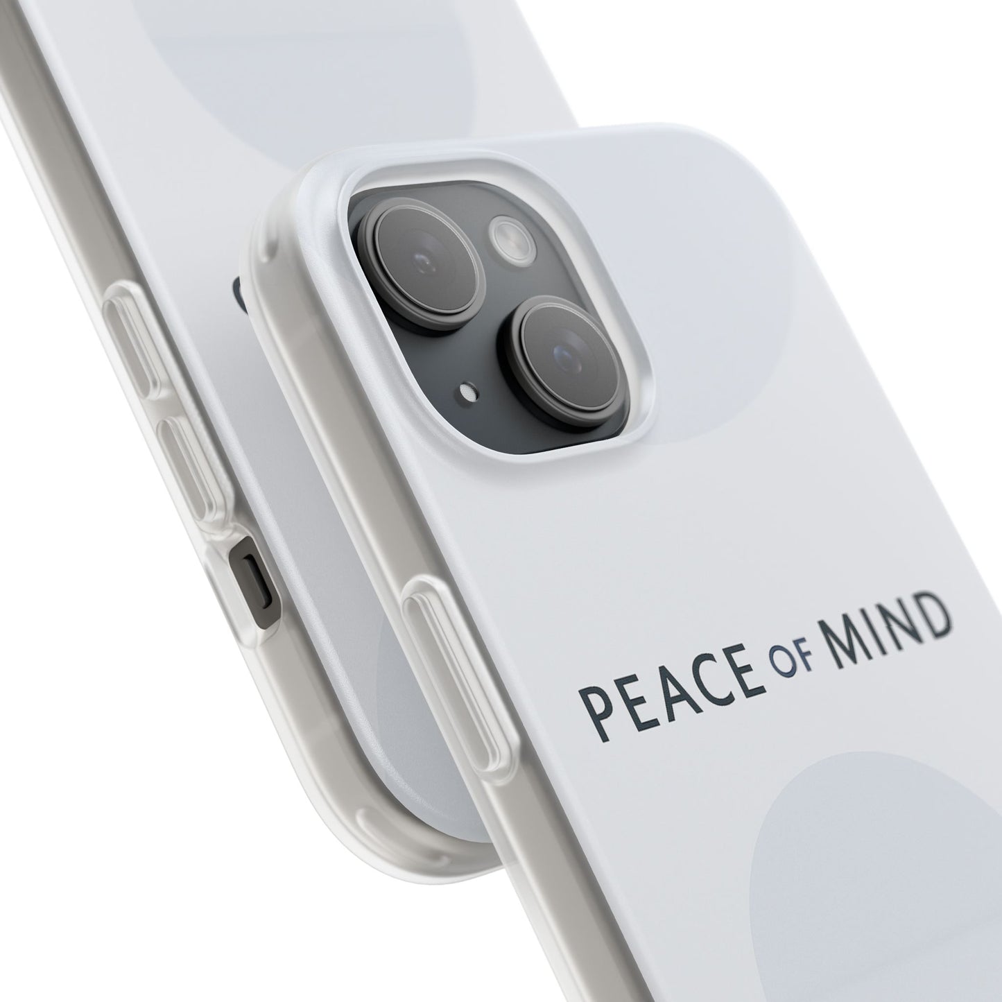 Minimalist Flexi Case - Peace of Mind, Phone Cover, Gift for Him/Her, Modern Tech Accessory, Protective Phone Skin